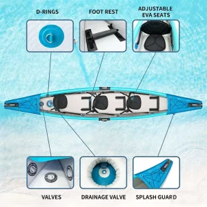 Inflatable Kayak Drop Stitch Kayak Transparent Warp Knitted Fabric Kayak