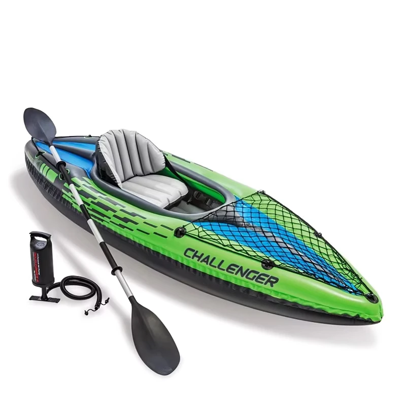 Kayak Gonfiabile in Gomma Spessa Extra Large, Barca da Pesca Gonfiabile per 2 Persone