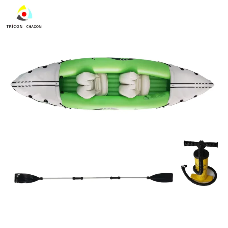 Aufblasbares Kajak für Familien-Spaß - Neuheit Aufblasbares PVC-Kajak mit Boden für Seen, Outdoor, Flüsse