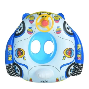 Inflatable Kids Floating Toys Pool Floats Swim Ring Car Shape Pvc Baby Swimming Float with Safety Seat