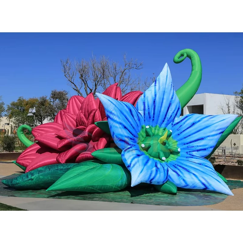 Inflatable LED Flower Lights Hanging Flower Model Wedding Flower Rose Background Stage Decoration