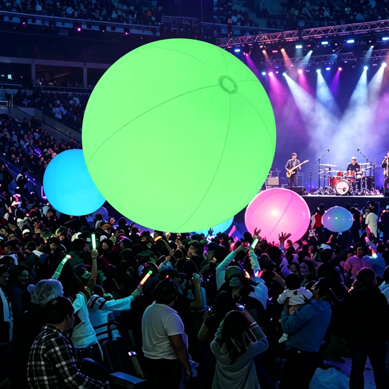 Balon LED Inflatable yang Menyala Bola Pantai Tahan Air Bola LED Mengapung Dekorasi Panggung