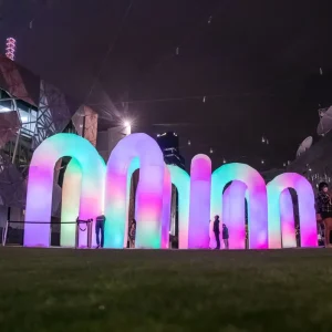 Aufblasbarer LED-Beleuchtungsbogen Röhrenpfeiler Stern Hochzeitsveranstaltung Werbung Aufblasbare für Dekoration Outdoor
