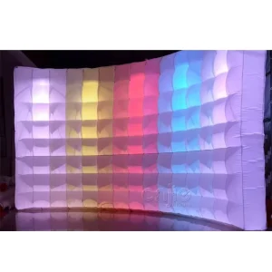 Inflatable LED Photo Booth Wall White Colorful Inflatable Photobooth Wall Backdrop for Sale