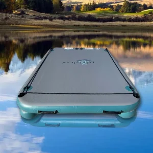 Inflatable Meer Float Zwemwaterplatform Drijvend Eiland Dock Vlot met Antislip Oppervlak voor Zwembad Strand Meer Rivier Plezier