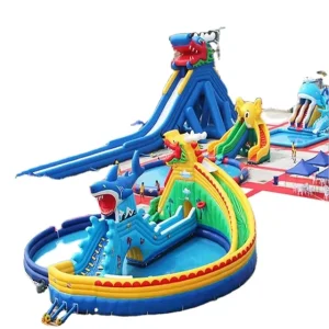 Inflatable Large Slide Pool with Pool Slide for Kids and Adults