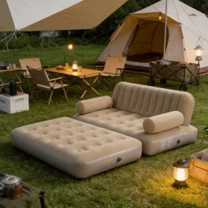 Ghế sofa hơi lười, ghế sofa hơi di động, giường hơi PVC cho cặp đôi, lý tưởng cho cắm trại ở bãi biển và lều