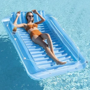 Inflatable Leisure Floating Row Swimming Pool Dual-use Seaside Sunshine Pool Floating Bed Environmental