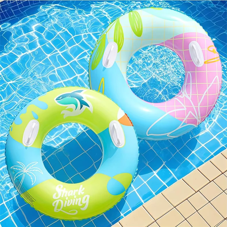 Anneau de natation portable pliable en PVC léger, durable et écologique en forme de cœur pour femmes