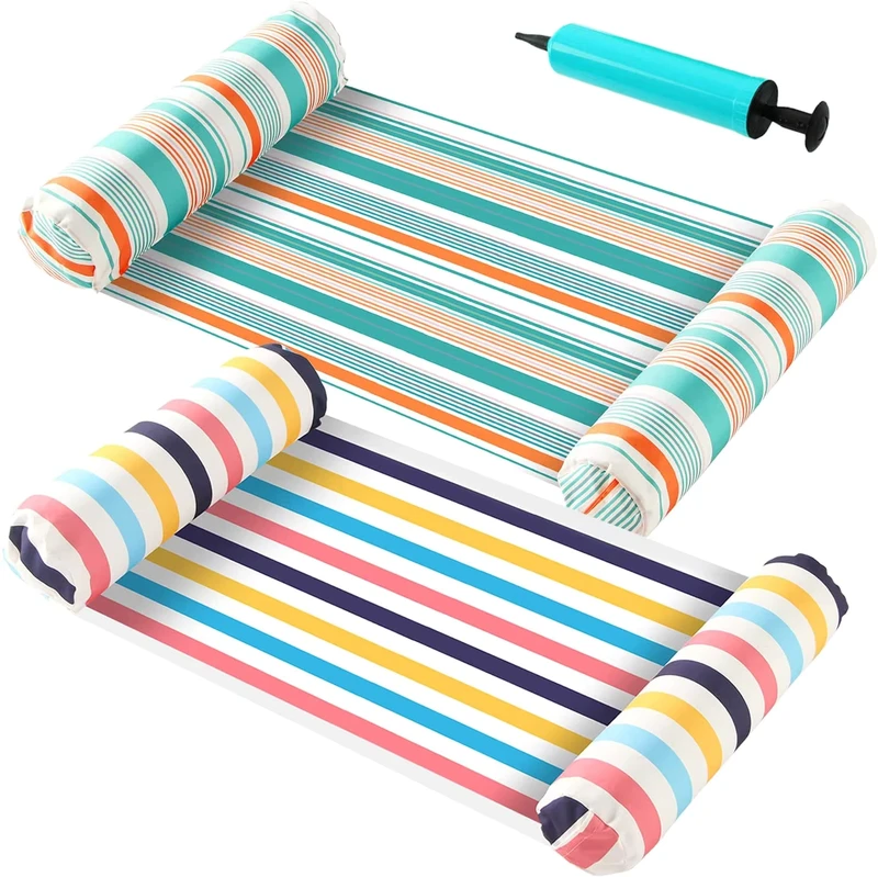 Chaise longue gonflable, flotteur de piscine, hamac d'eau avec surface en tissu