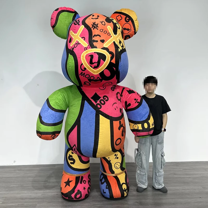 Inflatable Mascot Costume Life-Size Resin Graffiti Design for Halloween Parties Shop Displays