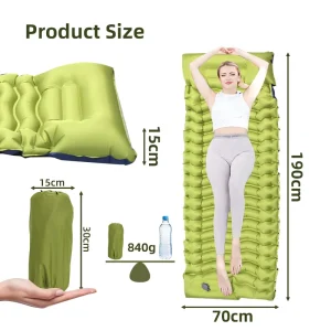 Inflatable Mattress Fast Inflating Outdoor Mat Waterproof and Thickened Outdoor Furniture TPU Material Camping Air Bed