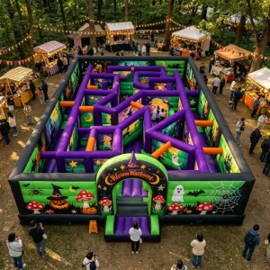 Inflatable Maze Games Fence Games Fields Labyrinth Bunker Walls Equipment Inflatable Laser Tag Arena Haunted House Maze