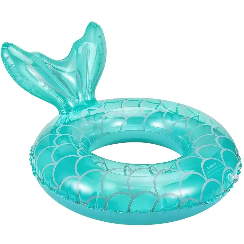 Anillo de Natación en Forma de Cola de Sirena Inflable, PVC Ecológico, Impermeable para Niños y Adultos, Deportes Acuáticos
