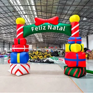 Opblaasbare Vrolijk Kerstmis Carnaval Snoepstok Boog voor Feestdecoratie