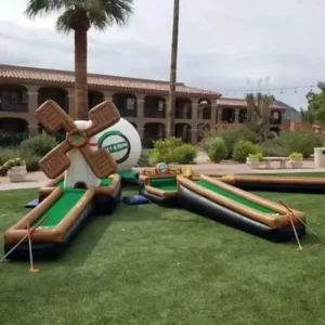 Inflatable Mini Golf Crazy Putt Golf Course Sport Game 3 6 9 Holes