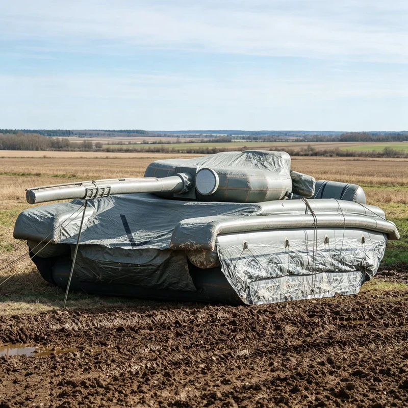Modèle de tank gonflable camouflage, cible tactique en tissu Oxford PVC, étanche et durable, 12 pieds