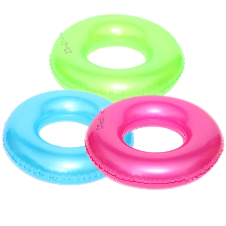 Vòng bơi bơm hơi neon nhiều màu sắc, ống bơi cho tiệc mùa hè, quà tặng vòng bơi bơm hơi