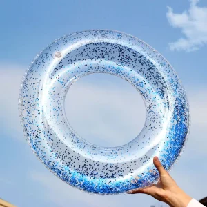 Inflatable New Transparent Shinny Swimming Ring for Kids and Adult