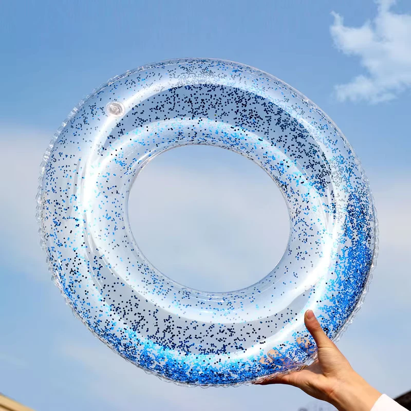 Inflatable New Transparent Shinny Swimming Ring for Kids and Adult