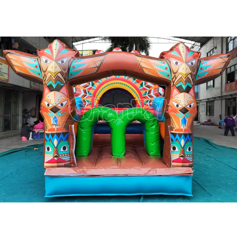 Kursus Rintangan Inflatable Bertema Kustom Inflatable Bouncer dengan Seluncuran