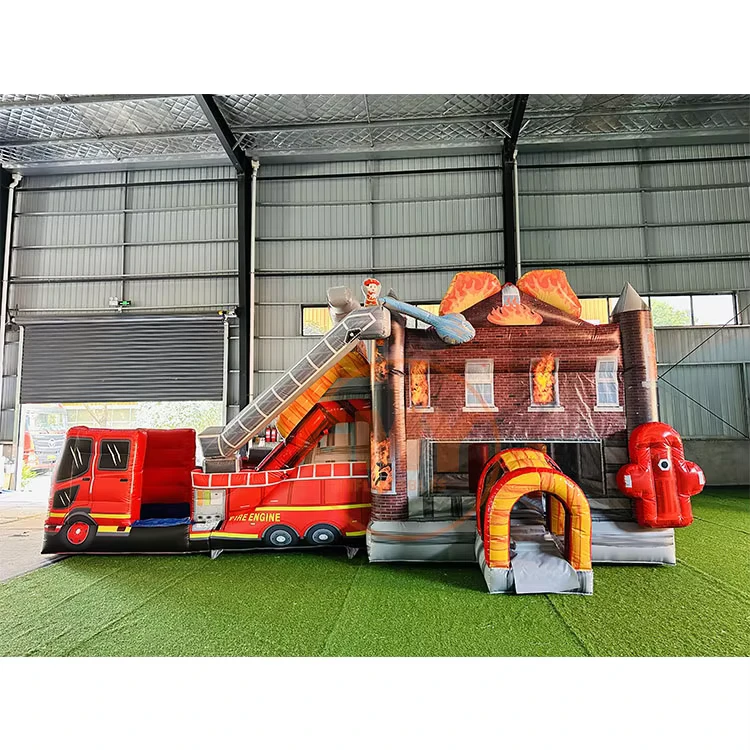 インフレータブル障害物コース 消防車 インフレータブル消防署 パーティー用