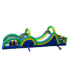 Inflatable Obstacle Course with Slide Durable PVC for Kids Party Rental Outdoor Events