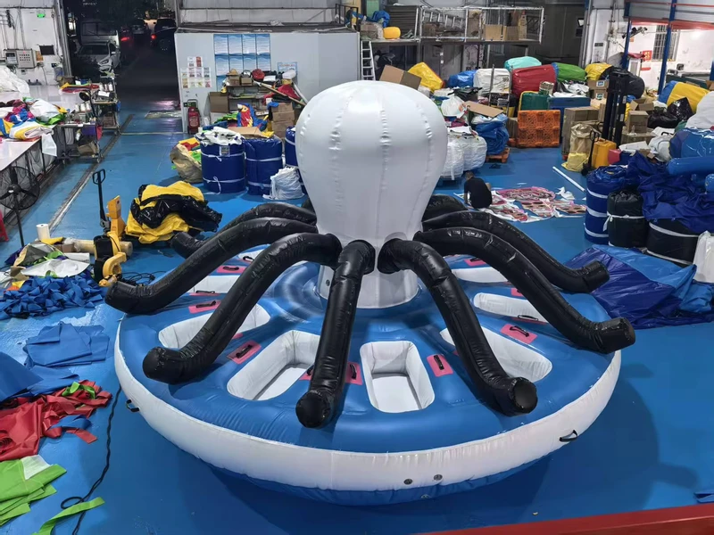 Aufblasbares Riesenkraken-Spielzeug, UFO, ziehbares Wasser, aufblasbares Disco-Boot, Schlauch