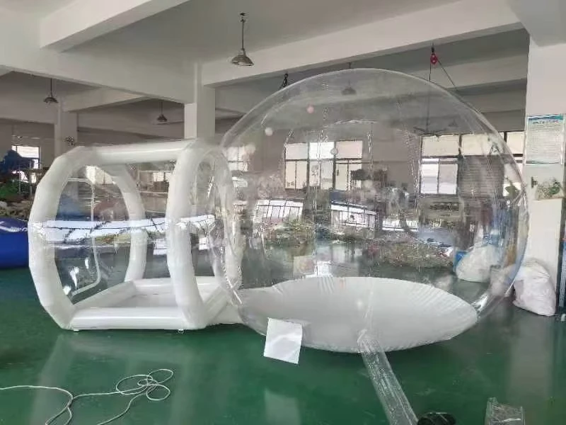 Aufblasbares Outdoor-Bubble-Zelt, Kuppelhaus, Transparentes PVC-Zelt für Camping, 500 kg Tragfähigkeit, 5-6 Passagiere, Tragbar