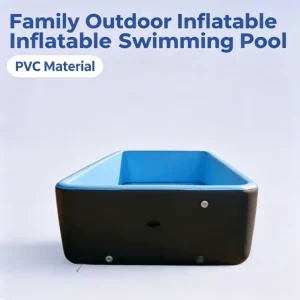 Inflatable Outdoor Rectangle Pool for Adults Durable PVC Customizable Size