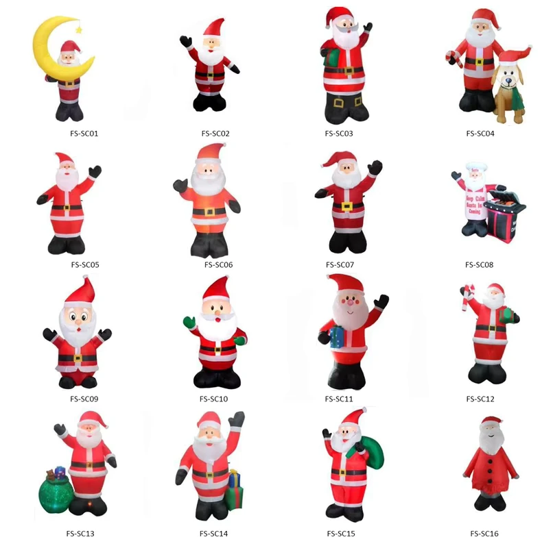 Inflatable Outdoor Santa Claus Elk Snowman Arch Custom Color Logo 2m 3m Plastic Material Festivals Christmas