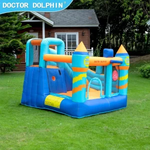 Castillo Hinchable de Tela Oxford Moonwalk para Fiestas de Niños Combo Casa de Salto 224x223x180cm 3 personas