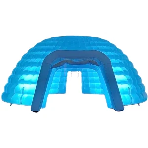 Inflatable Oxford Fabric Igloo Dome Tent with Air Blower Four-Season Waterproof Outdoor Event Tent 12 Sq.m Area