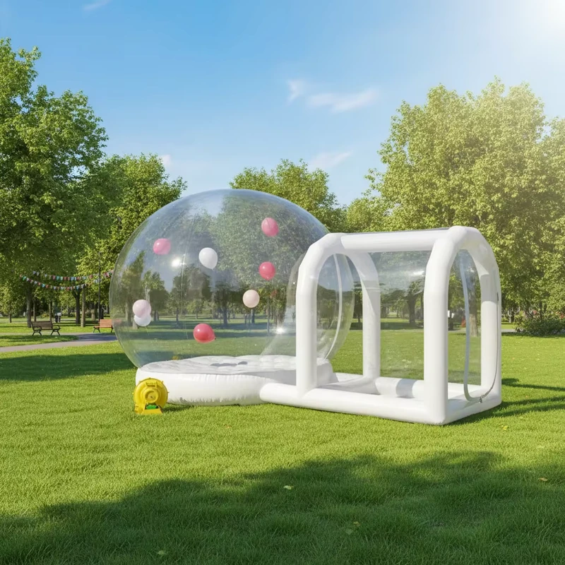 Tenda a cupola gonfiabile in PVC 0,4 mm 0,6 mm, casa gonfiabile trasparente gigante per feste, dimensione e colore personalizzabili 220 110V