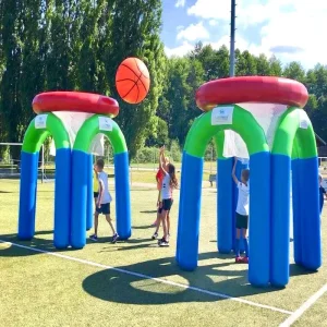 Inflatable PVC Airtight Basketball Shooting Games Basket Hoop Stand Team Building Interactive Game
