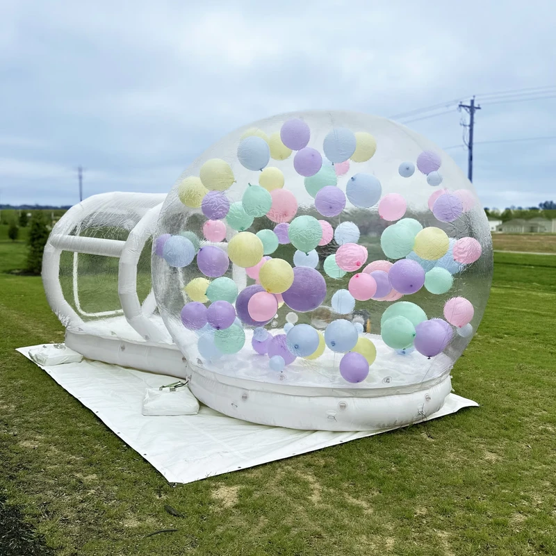 Aufblasbares PVC-Bubble-Haus mit bunten Luftballons, Kinderparty-Promotion-Trampolin für Gartenwerbung