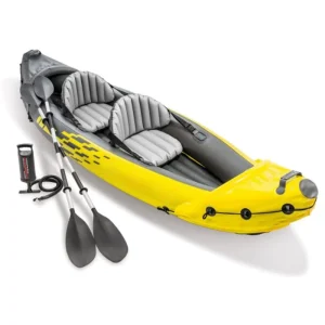 Inflatable PVC Canoe Kayak Oars High Output Air Pump Kayak Fishing Ocean Waters Customized Color 2-person 400 lb Capacity 30.60
