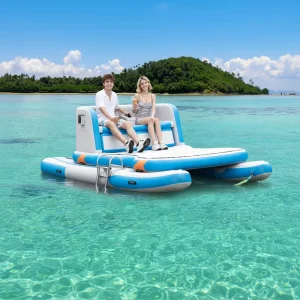 Inflatable PVC Electric Leisure Yacht Catamaran Floating Yacht Electric Motor 100-500kg