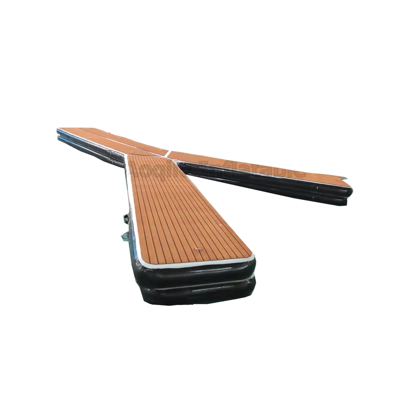Muelle flotante inflable de PVC con plataformas de aire para motos de agua, sofá, certificado CE para uso en lagos y mar