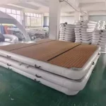 Opblaasbaar PVC Drijvend Spel Sport Entertainment Platform Sofa Dock Waterpark Eiland Aangepaste Kleur