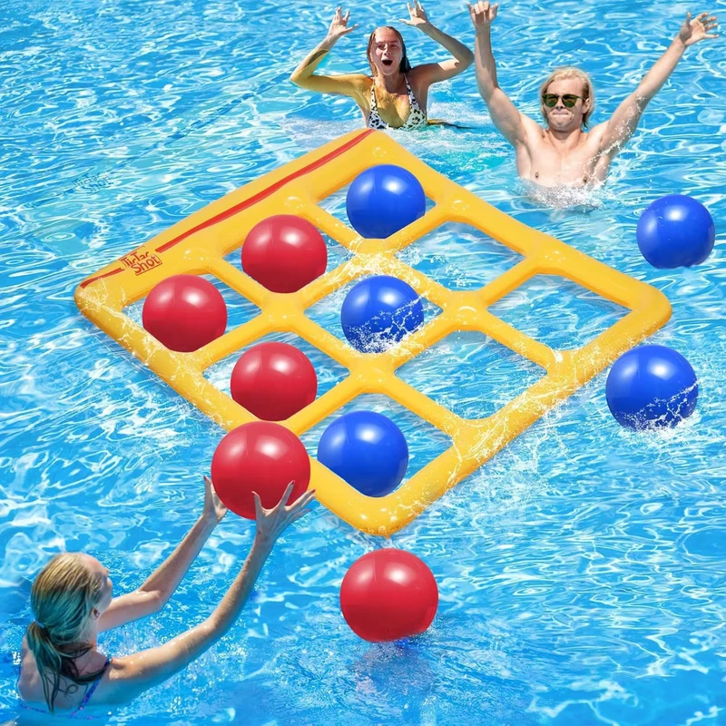 Conjunto de Jogo de Lançamento de Piscina Inflável em PVC para Festas - Presente Divertido Flutuante