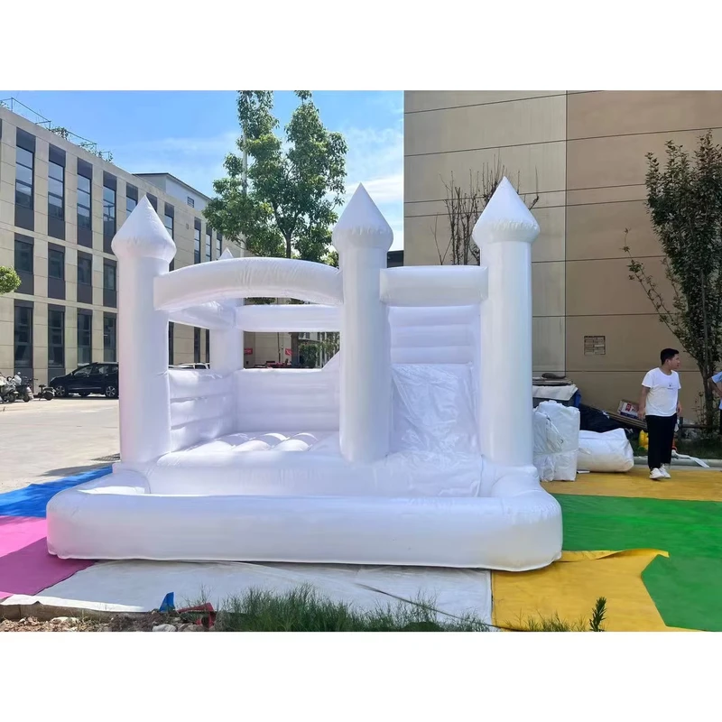 Inflatable PVC Material White Castle for Wedding Children’s Bounce House