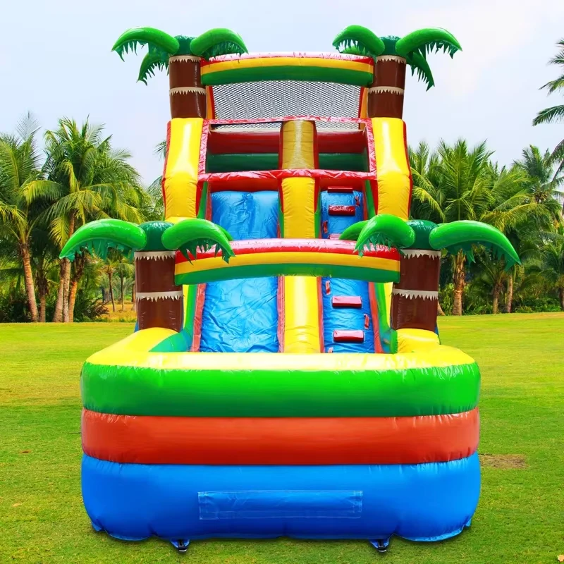 Inflatable PVC Pool Water Slide for Kids and Adults Shallow Backyard Pool Play for Home Residential Shopping Mall Use