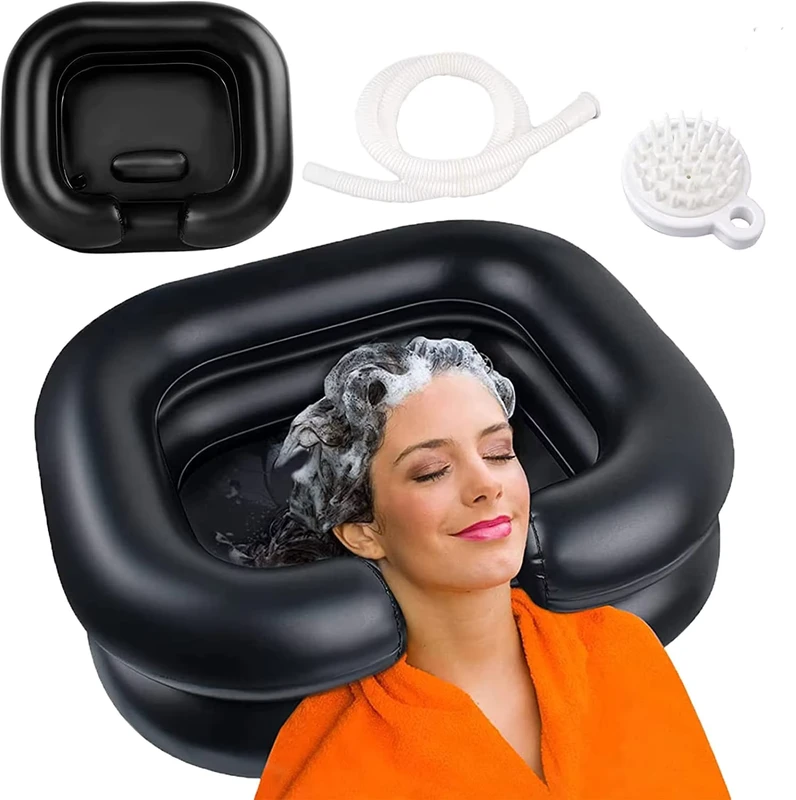 Inflatable PVC Shampoo Basin Built-In Pillow 0.25mm Emergency Care Bed for Disabled Elderly Pregnant Inflatable Toy Accessories