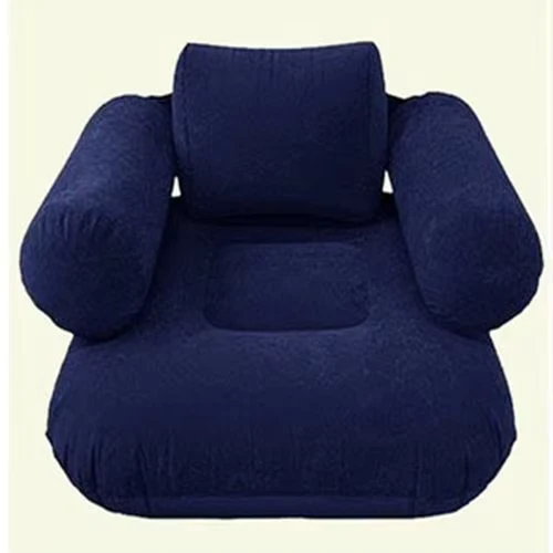 Inflatable PVC Sofa Chair Flocking Material PVC Inflatable Sofa Leisure Sofa Home Furniture