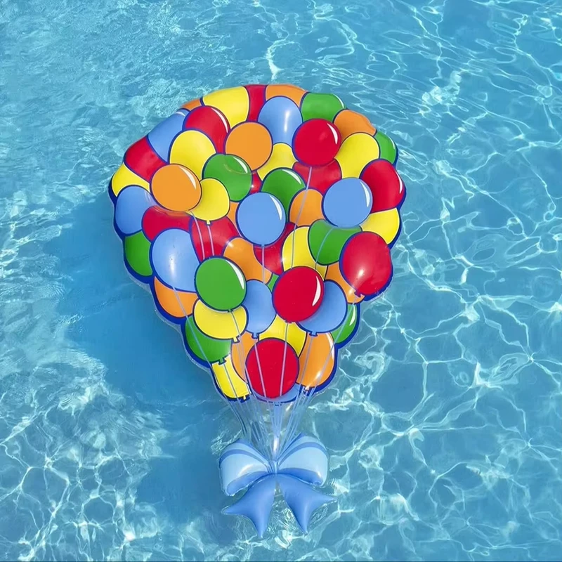 Inflatable PVC Swimming Float Shaped Like a Hot Air Balloon for Summer Parties Outdoor Use Resort Home