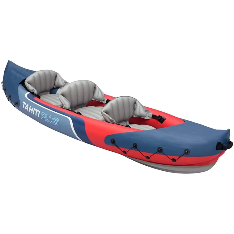 Bateau Gonflable en PVC Épaissi, Canot de Pêche en Drop Stitch avec Moteur Hors-Bord pour Pêche, Rame, Flottement