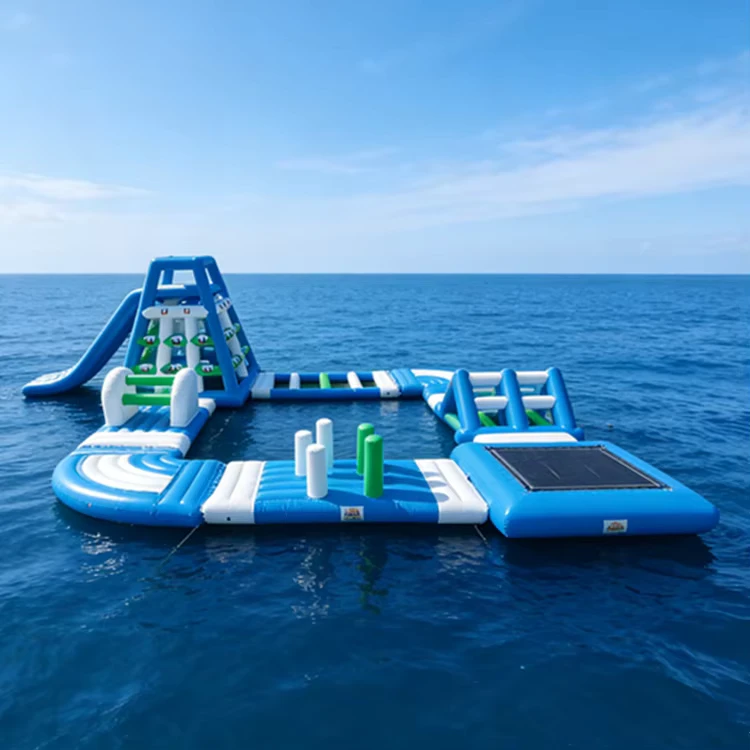 Attrezzature Gonfiabili per Parco Acquatico in PVC, Corso di Ostacoli Galleggiante per Resort e Hotel