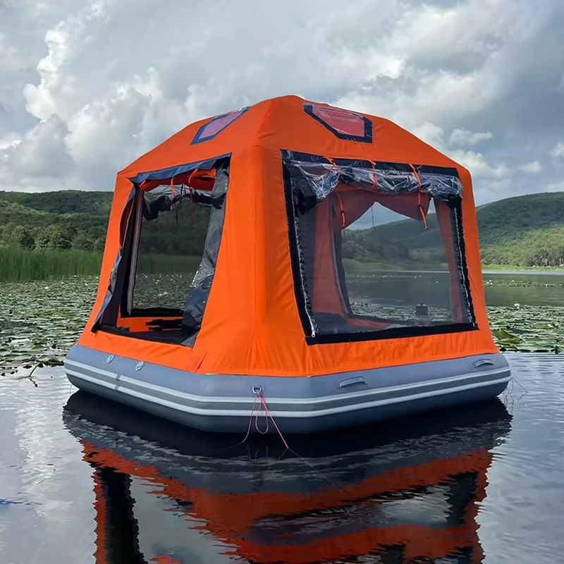 Tenda galleggiante gonfiabile in PVC, zattera, tenda da barca, acqua, spiaggia, campeggio all'aperto, pesca, tenda piattaforma gonfiabile personalizzata