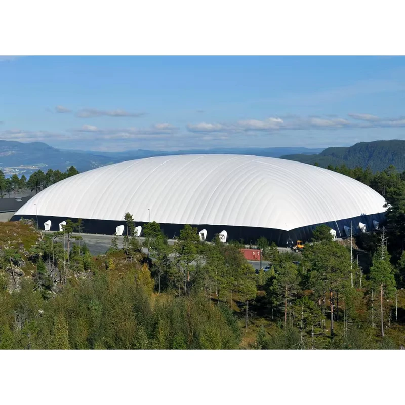 Structure gonflable en membrane PVDF, résistante au feu, écologique et multifonctionnelle pour complexes sportifs, abris de garage
